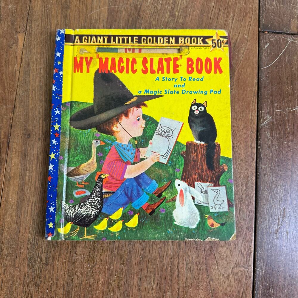 MY MAGIC SLATE BOOK by Carl Memling & Bill Dugan 1959 Giant Little‎ Golden